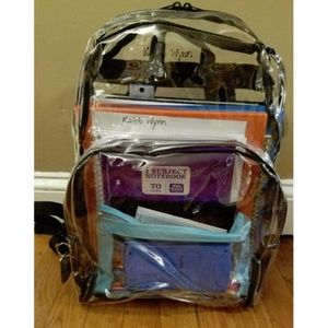 Mens "Damon" Clear School Backpack